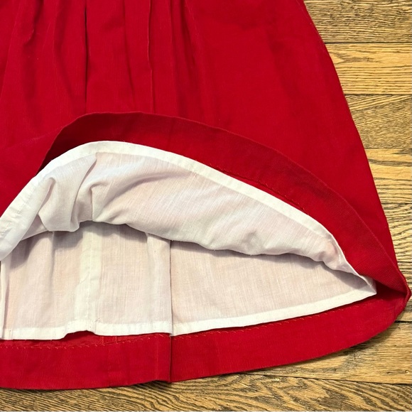 Red Corduroy and Plaid Sz 6 Dress - Picture 5 of 6